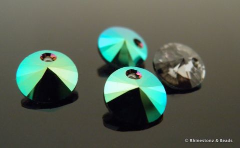 Swarovski Rivolli Art 6428 Scarabaeus Green 8mm 